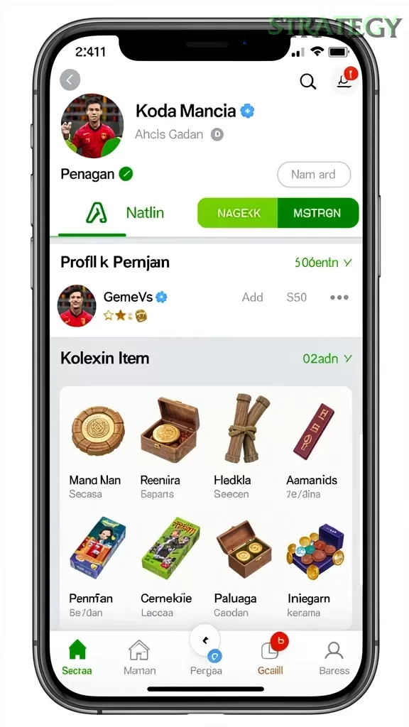 Cuplikan layar T6 — menu navigasi